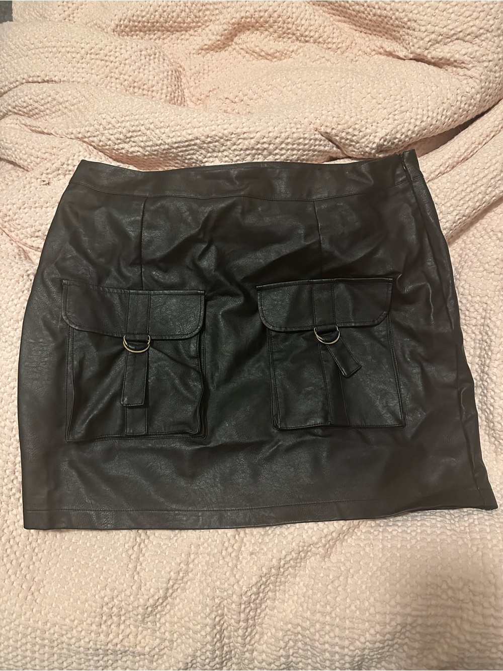 Faux leather skirt